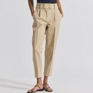 NEW Derek Lam 10 Crosby Leonie Pleated Tapered Pants